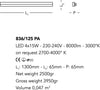 Applique-moderno-Cattaneo-SESAMO-LED-836-125PA-60W-lampada-parete-orientabile-metallo-130CM-8000LM-3000°K-IP20