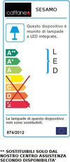 Applique-moderno-Cattaneo-SESAMO-LED-836-67PA-30W-lampada-parete-orientabile-metallo-70CM-4000LM-3000°K-IP20