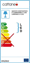 Applique-moderno-Cattaneo-STREET-SYSTEM-3-ELEMENTI-874/20C-873/20PA-LED-9W-GX53-lampada-parete-soffitto-metallo-componibile