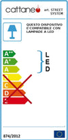 Applique-moderno-Cattaneo-STREET-SYSTEM-3-ELEMENTI-874/20C-873/20PA-LED-9W-GX53-lampada-parete-soffitto-metallo-componibile