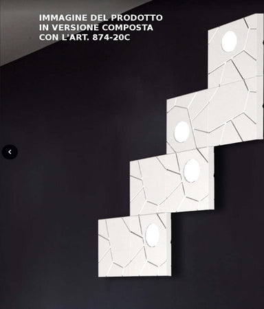 Applique-moderno-Cattaneo-STREET-SYSTEM-3-ELEMENTI-874/20C-873/20PA-LED-9W-GX53-lampada-parete-soffitto-metallo-componibile