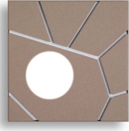 Applique-moderno-Cattaneo-STREET-SYSTEM-873-20PA-LED-9W-GX53-lampada-soffitto-parete-componibile-metallo-verniciato