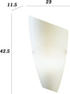 Applique-moderno-DUE-P-2275-AP-E27-LED-lampada-parete-vetro-soffiato-bianco