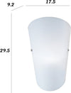 Applique-moderno-DUE-P-2389-B-AP-E27-LED-lampada-parete-vetro-soffiato-bianco