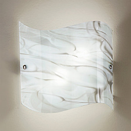 Applique-moderno-DUE-P-STORM-2703-APG-E27-LED-lampada-parete-vetro-effetto-marmo