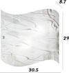 Applique-moderno-DUE-P-STORM-2703-APG-E27-LED-lampada-parete-vetro-effetto-marmo