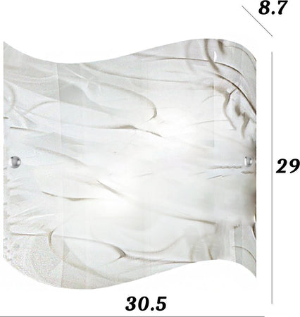 Applique-moderno-DUE-P-STORM-2703-APG-E27-LED-lampada-parete-vetro-effetto-marmo