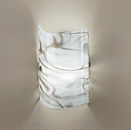 Applique-moderno-DUE-P-STORM-2703-APP-E27-LED-lampada-parete-vetro-effetto-marmo