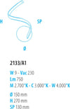Applique-moderno-Fratelli-Braga-TAPE-2133-A1-LED-metallo-lampada-parete-soffitto