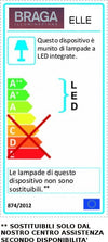 Applique-moderno-Fratelli-Braga-TIME-2107-A2-LED-metallo-orientabile-lampada-parete