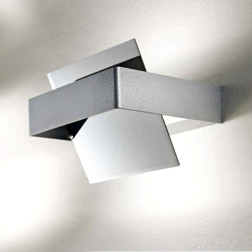 Applique-moderno-Fratelli-Braga-VOLTA-2010-A-LED-metallo-basculante-lampada-parete