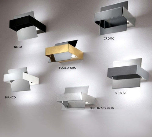 Applique-moderno-Fratelli-Braga-VOLTA-2010-A-LED-metallo-basculante-lampada-parete