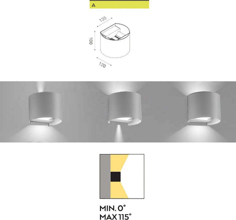 Applique-moderno-Gea-Led-HENK-R-GES872C-LED-alluminio-lampada-parete-biemissione
