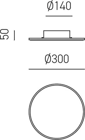 Applique-moderno-Gea-Luce-FORTUNA-AP-NERO-1320Lm-lampada-parete