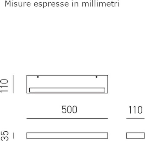 Applique-moderno-Gea-Luce-GAP-DOUBLE-GAP524-LED-alluminio-bi-emissione-lampada-parete