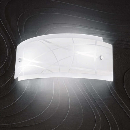 Applique-moderno-Gea-Luce-NEREIDE-A-E14-LED-vetro-lampada-parete