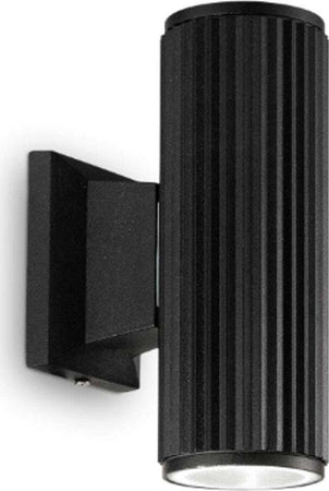 Applique-moderno-Ideal-Lux-BASE-AP2-GU10-LED-IP44-alluminio-biemissione-lampada-parete