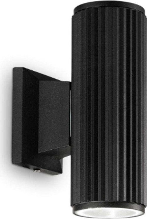 Applique-moderno-Ideal-Lux-BASE-AP2-GU10-LED-IP44-alluminio-biemissione-lampada-parete