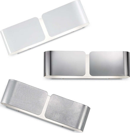 Applique-moderno-Ideal-Lux-CLIP-AP2-MINI-049236-091136-049229-G9-LED-metallo-biemissione-lampada-parete
