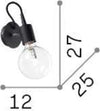 Applique-moderno-Ideal-Lux-EDISON-AP1-148908-138374-E27-LED-spot-orientabile-lampada-parete