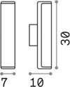 Applique-moderno-Ideal-Lux-ETERE-AP-4000K-172408-LED-IP44-alluminio-lampada-parete