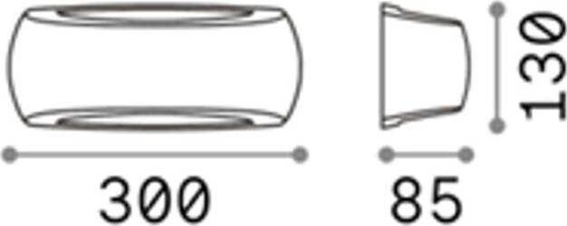 Applique-moderno-Ideal-Lux-FELIX-1-AP1-123745-E27-LED-resina-lampada-parete