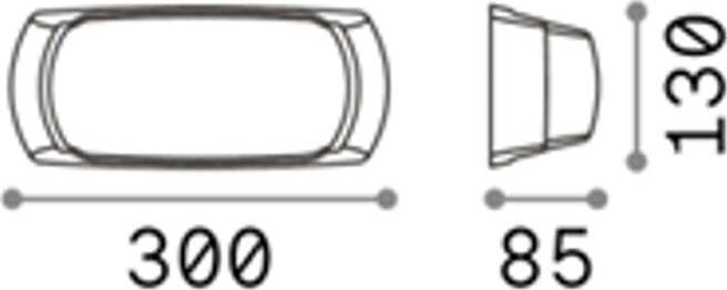 Applique-moderno-Ideal-Lux-FELIX-2-AP1-E27-LED-resina-lampada-parete