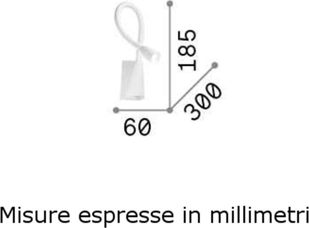 Applique-moderno-Ideal-Lux-GOOSE-AP1142708-142692-LED-gomma-orientabile-flessibile-lampada-parete