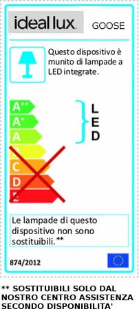 Applique-moderno-Ideal-Lux-GOOSE-AP1142708-142692-LED-gomma-orientabile-flessibile-lampada-parete