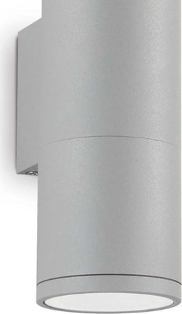 Applique-moderno-Ideal-Lux-GUN-AP2-SMALL-GU10-LED-alluminio-lampada-parete-biemissione