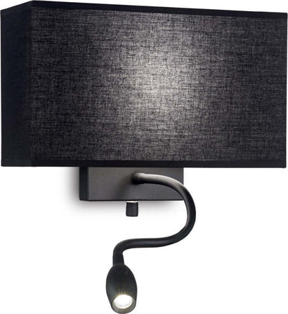 Applique-moderno-Ideal-Lux-HOTEL-AP2-215709-035956-E27-LED-metallo-tessuto-lampada-parete