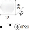 Applique-moderno-Ideal-Lux-MAPA-BIANCO-AP1-059815-E27-LED-vetro-lampada-parete