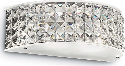 Applique-moderno-Ideal-Lux-ROMA-AP2-093086-G9-LED-cristallo-vetro-lampada-parete