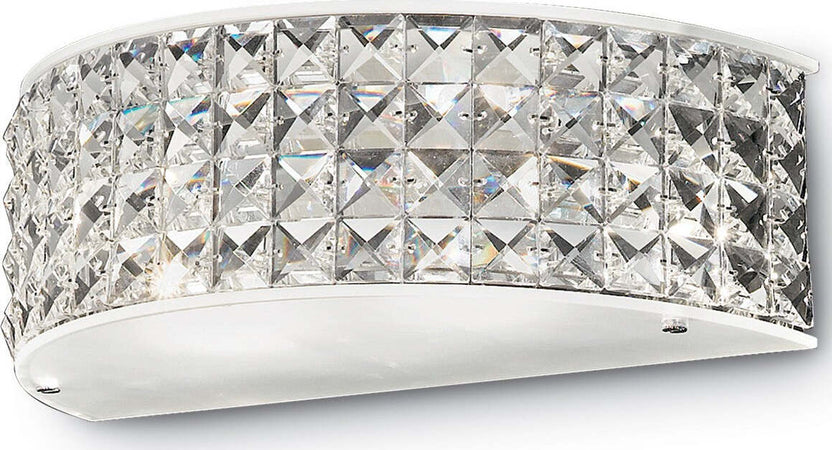 Applique-moderno-Ideal-Lux-ROMA-AP2-093086-G9-LED-cristallo-vetro-lampada-parete