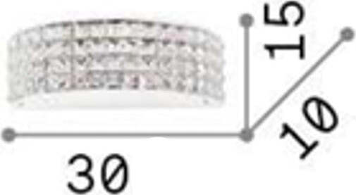 Applique-moderno-Ideal-Lux-ROMA-AP2-093086-G9-LED-cristallo-vetro-lampada-parete