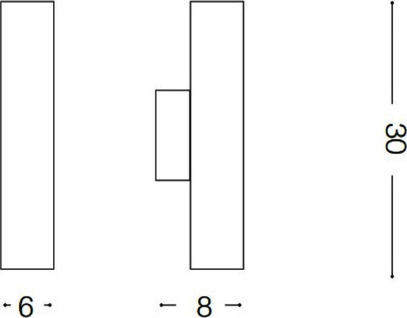 Applique-moderno-Ideal-Lux-SKY-AP2-126883-126890-GU10-LED-metallo-biemissione-lampada-parete