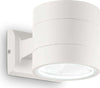 Applique-moderno-Ideal-Lux-SNIF-ROUND-AP1-G9-LED-IP54-alluminio-biemissione-lampada-parete