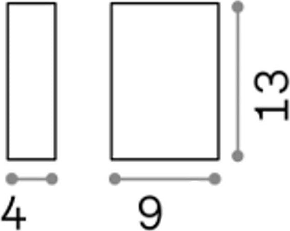 Applique-moderno-Ideal-Lux-TETRIS-2-AP2-113791-G9-LED-IP44-alluminio-lampada-parete-biemissione