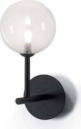 Applique-moderno-Illuminando-BOLLE-AP-1-NR-TR-G9-LED-metallo-vetro-sfera-lampada-parete