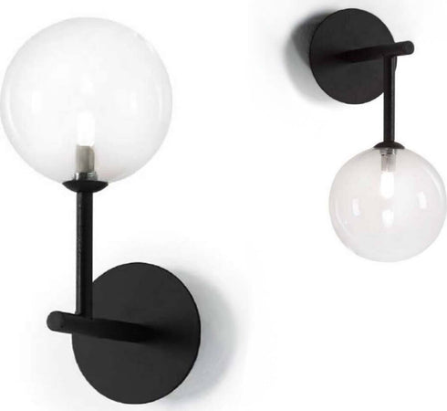 Applique-moderno-Illuminando-BOLLE-AP-1-NR-TR-G9-LED-metallo-vetro-sfera-lampada-parete
