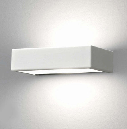 Applique-moderno-Illuminando-BRIK-1-R7s-LED-metallo-vetro-lampada-parete-biemissione