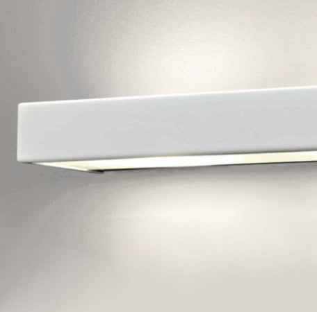 Applique-moderno-Illuminando-BRIK-2-R7s-LED-metallo-vetro-lampada-parete-biemissione