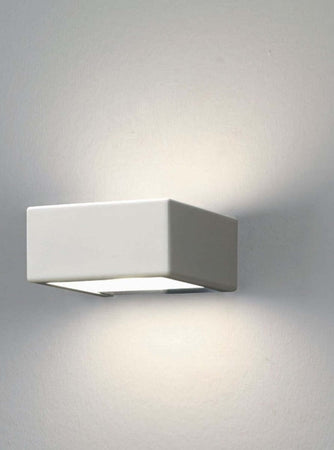 Applique-moderno-Illuminando-BRIK-G9-LED-metallo-vetro-lampada-parete-biemissione