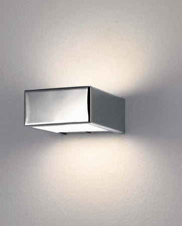 Applique-moderno-Illuminando-BRIK-G9-LED-metallo-vetro-lampada-parete-biemissione