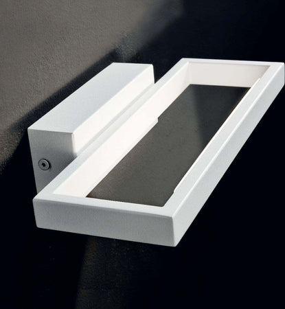 Applique-moderno-Illuminando-FILO-G-LED-lampada-parete-biemissione-metallo-bianco-rettangolare-interni-12W-3000°K-965LM