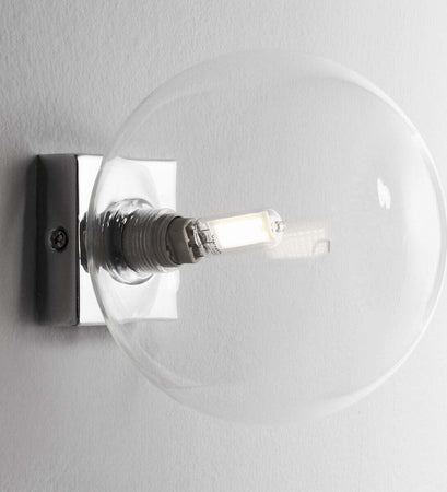 Applique-moderno-Illuminando-PALLINA-PALLI1CRTR-G9-LED-vetro-lampada-parete