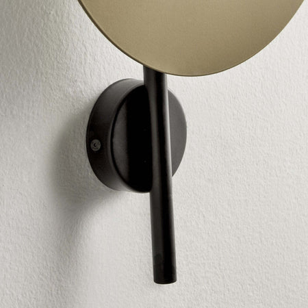 Applique-moderno-Illuminando-PUB-AP1PUBNR+DISCO30SB-E27-LED-metallo-lampada-parete