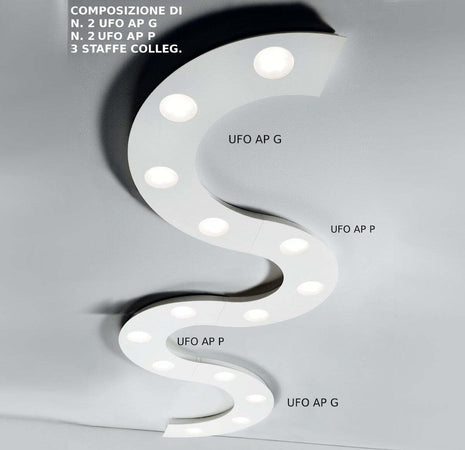 Applique-moderno-Illuminando-UFO-AP-G-GX53-LED-lampada-parete-soffitto-metallo-bianco-sabbia-componibile