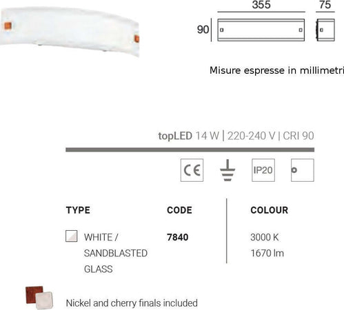 Applique-moderno-Linea-Light-group-MILLE-W1-LED-7840-vetro-lampada-parete