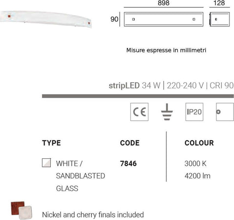 Applique-moderno-Linea-Light-group-MILLE-W1-LED-7846-vetro-lampada-parete